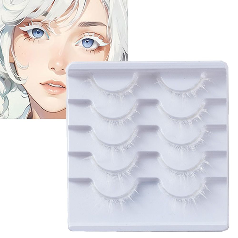 Eyelash Extension Japanese Style - Branco quente anime cílios estilo japonês