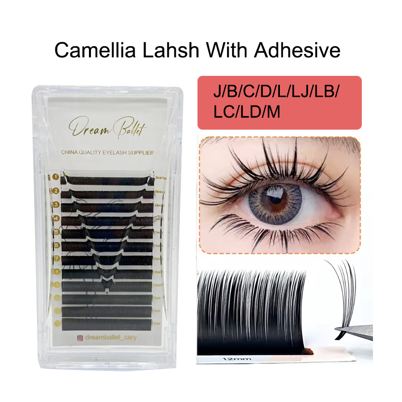 Eyelash Extension For Asian Eyes - Cílios Dream Ballet Camellia com Adesivo