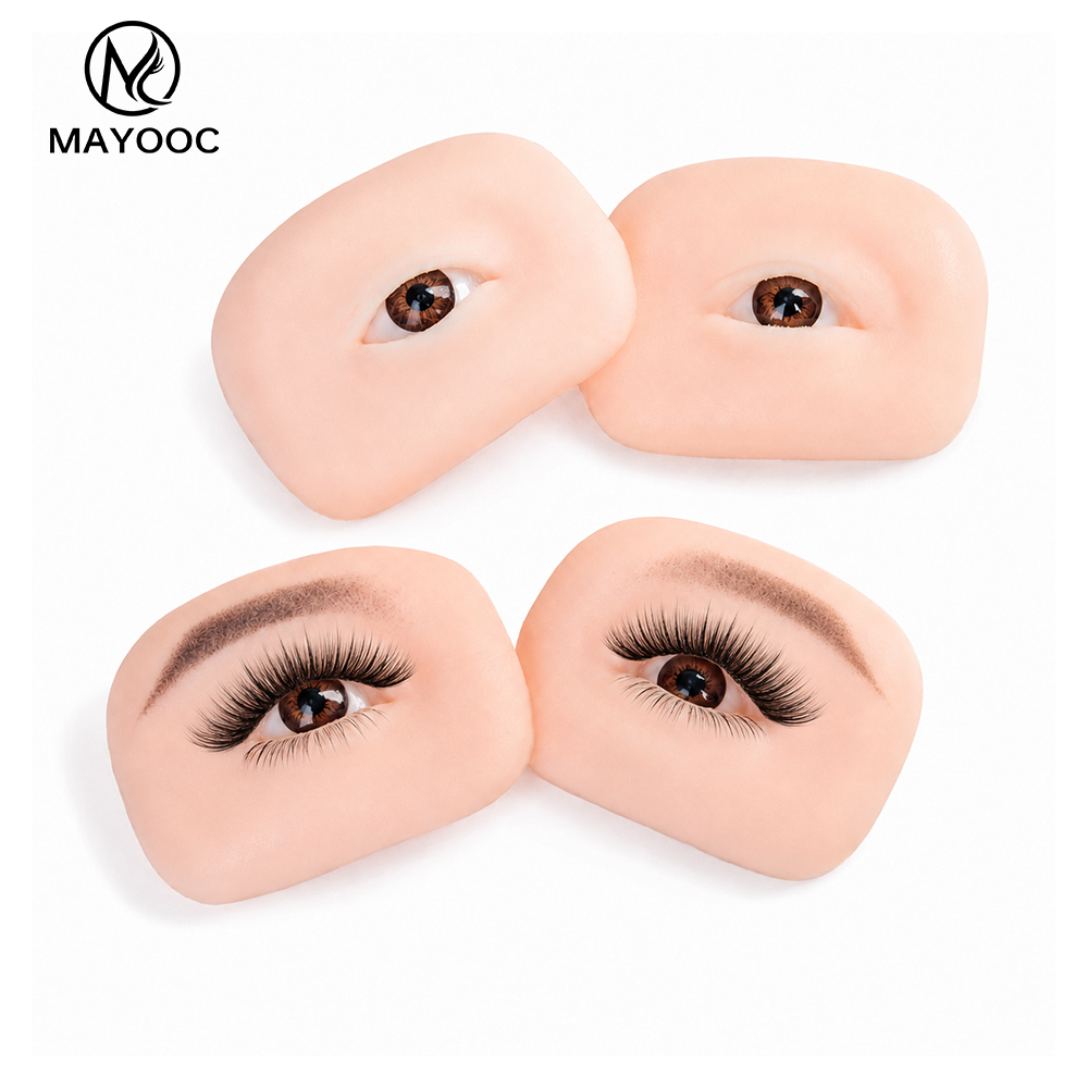 Eyelash Extension Doll Eye - Cabeça de Treinamento Plana para Extensão