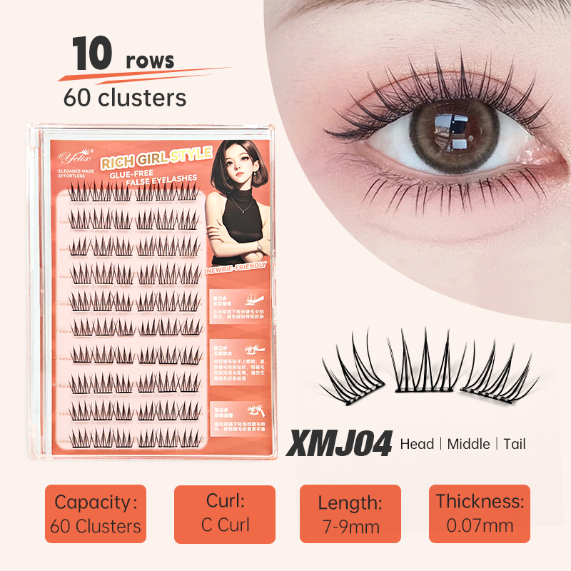 Eyelash Extension Korean - Yelix diy auto-adesivo cluster cílios 10