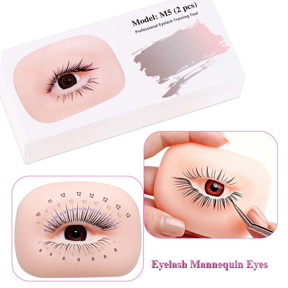 Eyelash Extension Doll Eye - Modelo de Olhos com 3 Camadas