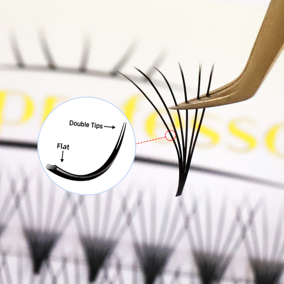 Eyelash Extension Korean - Ventilador de cílios pré-fabricados planos 3d