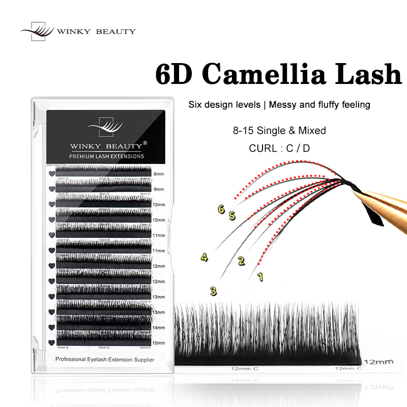 Eyelash Extension Double Volume - Winky Beauty Cílios Postiços 6D Wild,
