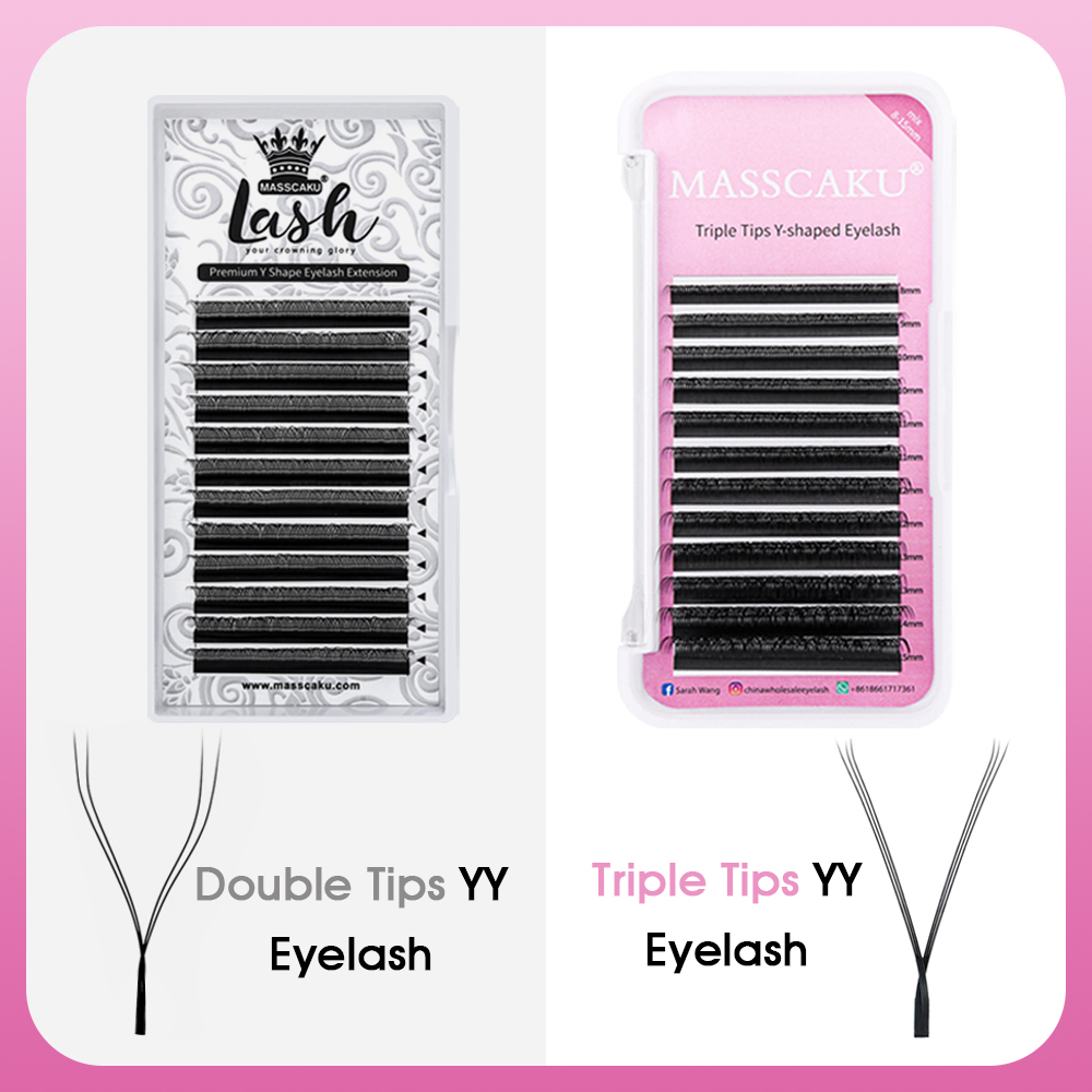 10 caixas/lote Cílios MASSCAKU - Eyelash Extension Double Volume avaliação e preço