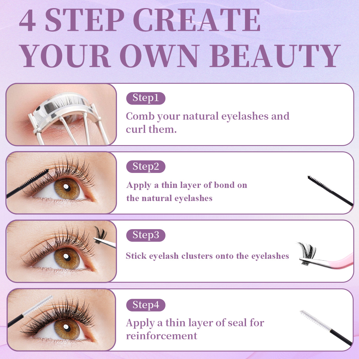 Cílios postiços individuais mi - Eyelash Extension For Asian Eyes avaliação e preço
