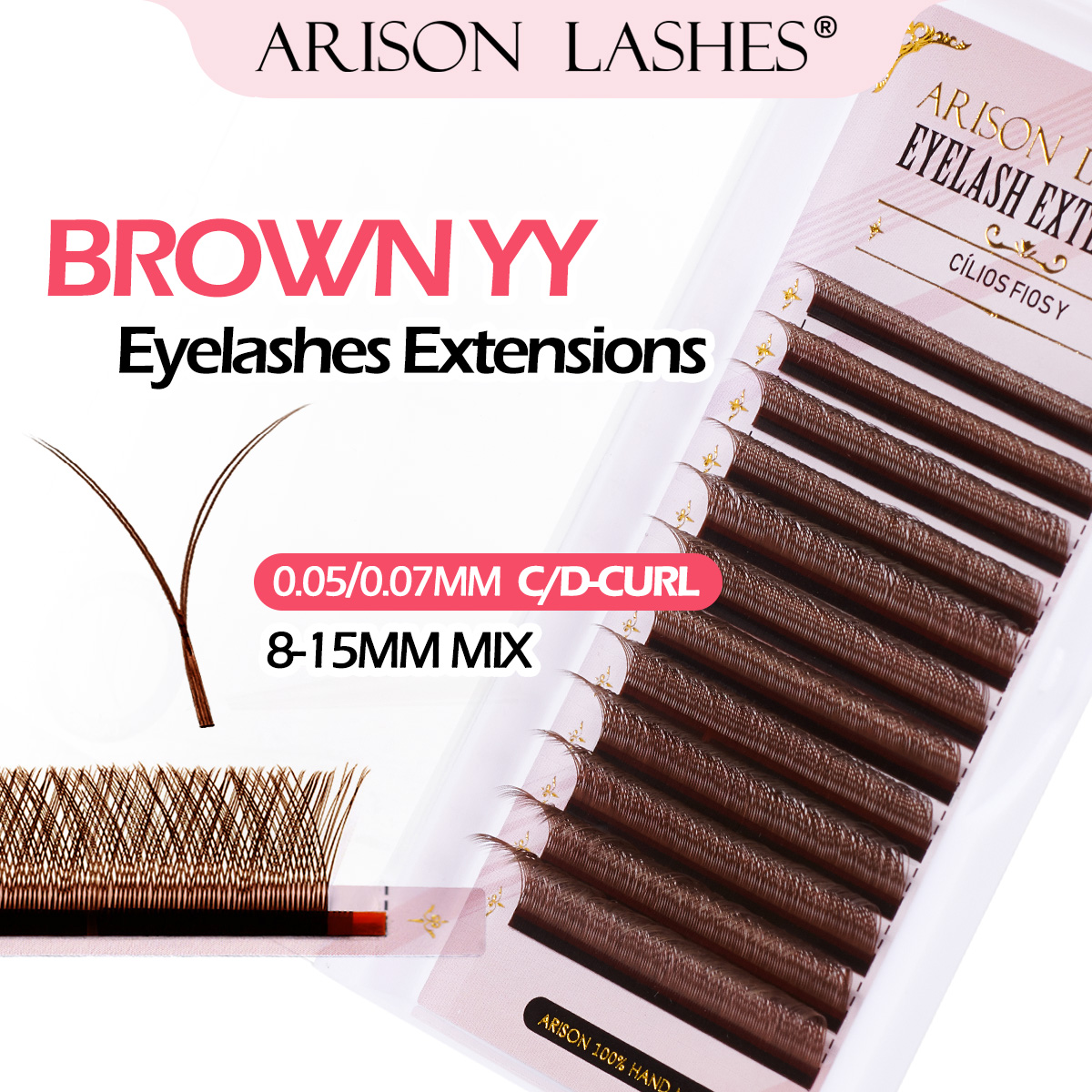 Cílios YY 2D Marrom ARISON com - Eyelash Extension Double Volume avaliação e preço