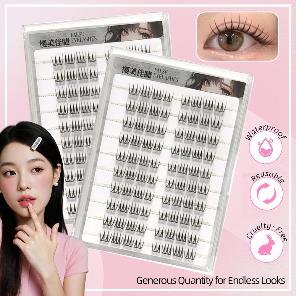 U forma sem cola cílios postiç - Eyelash Extension Korean avaliação e preço