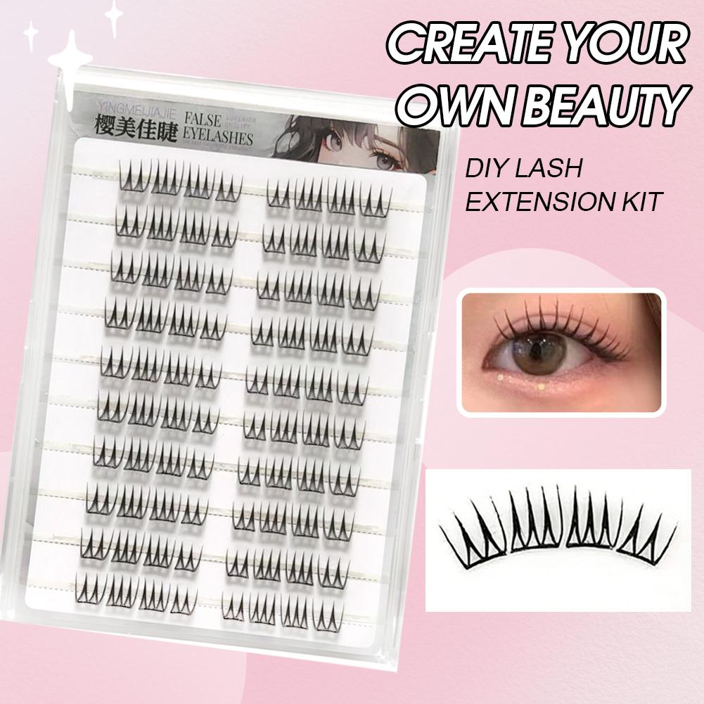 U forma sem cola cílios postiç - Eyelash Extension Korean avaliação e preço